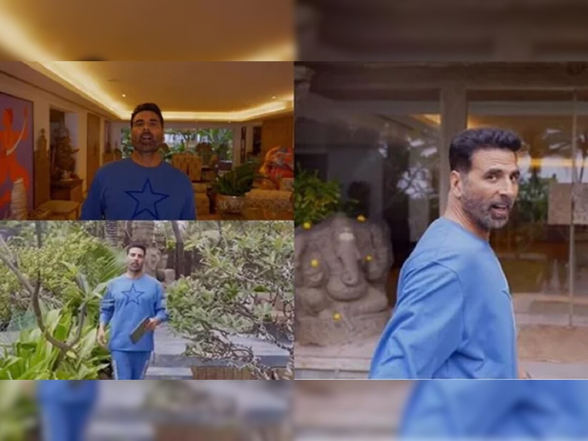 Video : हे घर आहे की राजमहल... खिलाडी Akshay Kumar चं रॉयल घर title=