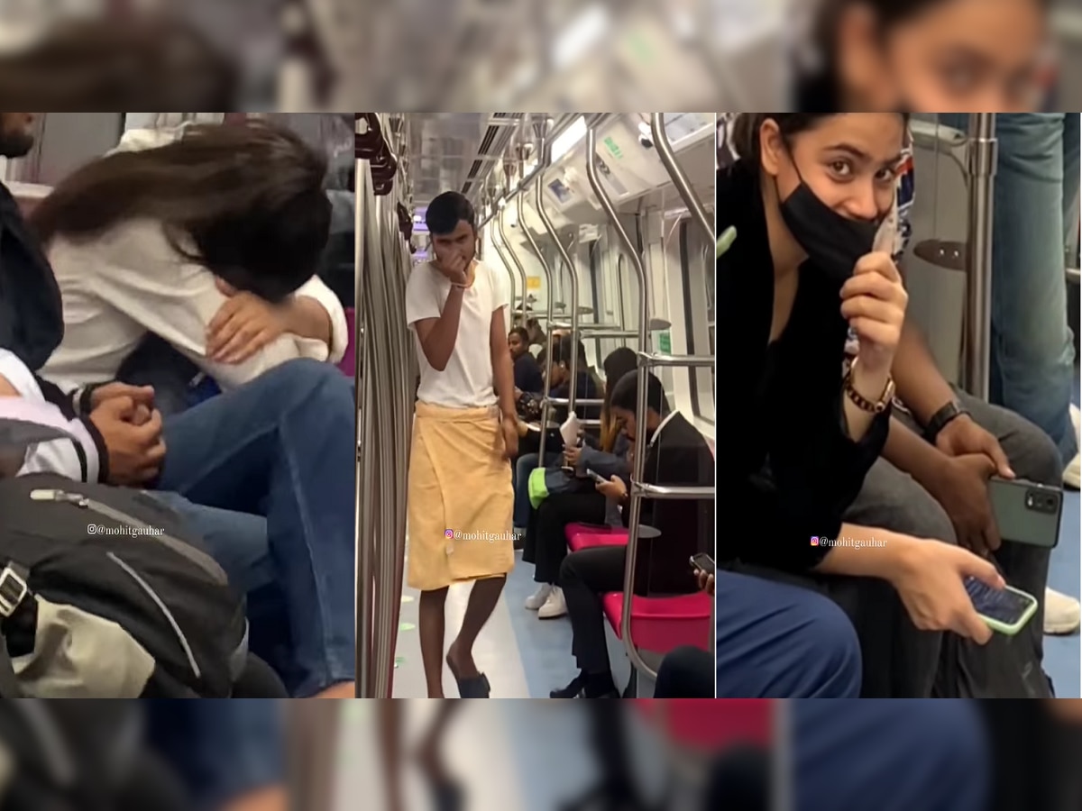 Video : आत्मविश्वास असावा तर असा! तरुण चक्क टॉवेल गुंडाळून Metro मध्ये... title=