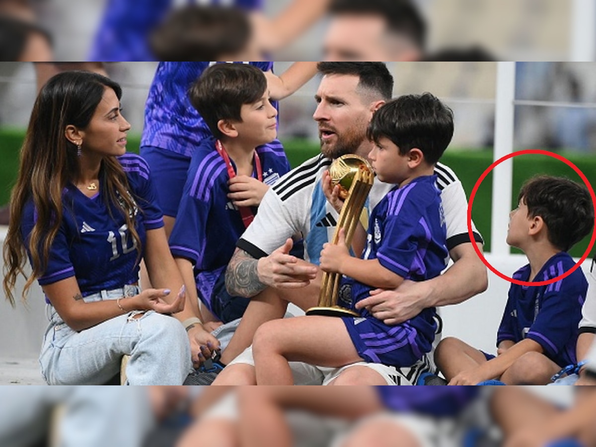 Lionel Messi ने जग जिंकलं पण... स्वत:च्या मुलाबरोबर असं का वागला? Video होतोय व्हायरल title=