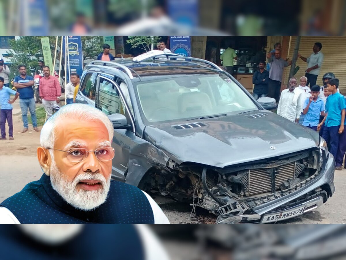 Prahlad Modi Car Accident: पंतप्रधान नरेंद्र मोदींच्या भावाचा अपघात, कारचा चक्काचूर! title=