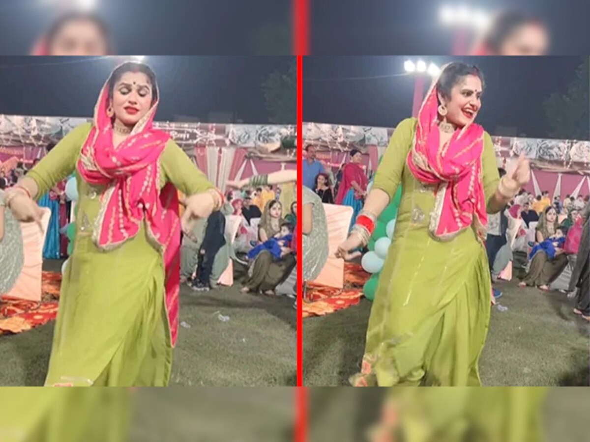 Viral dance video : हरयाणवी भाबीचा डान्स पाहून सगळेच घायाळ...व्हिडिओची एकच चर्चा  title=