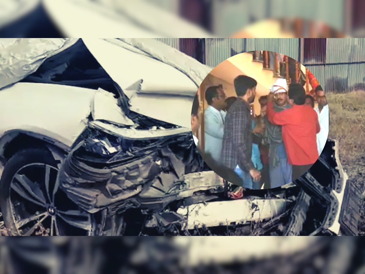 Dhananjay Munde Accident : गाडीचा चक्काचूर, बोनेटही झालं डॅमेज... धनंजय मुंडेंच्या कारचा Video समोर! title=