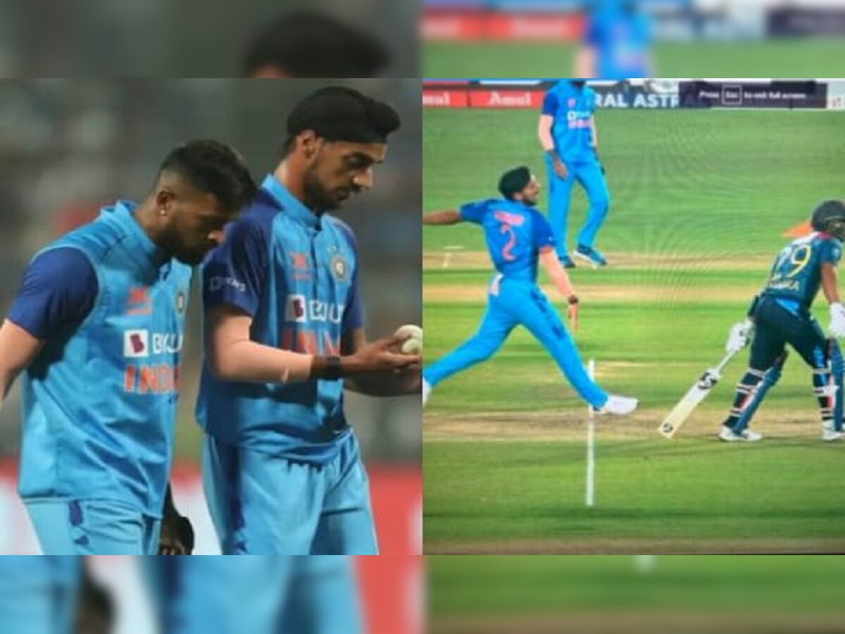 Ind vs Sl : अर्शदीपच्या नो बॉलवर कर्णधार Hardik Pandya संतापला, मैदानावरचा VIDEO व्हायरल  title=