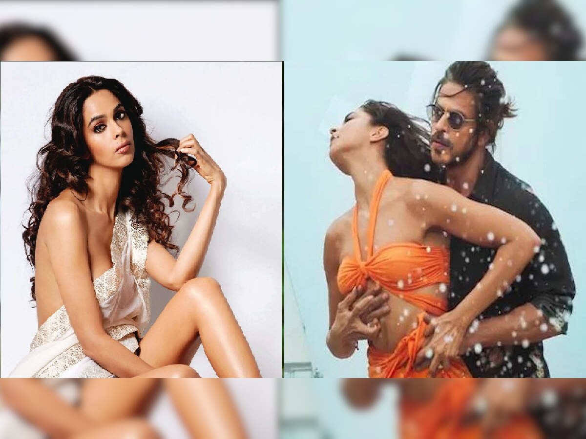 Mallika Sherawat Troll: दीपिका पदुकोणनंतर मल्लिका शेरावत ट्रोल, भगव्या बिकनीतले फोटो व्हायरल title=