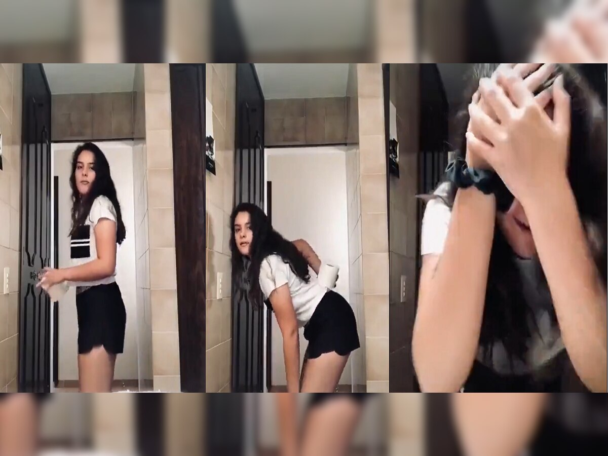 VIDEO :  तरुणी बाथरुममध्ये करायला गेली नको ते कृत्य अन् मग..., Video Viral  title=
