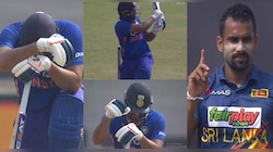विकेट पडताच स्वतःवरच संतापला Rohit Sharma, बॅटवर जोरात मारला मुक्का आणि...! कर्णधाराचा व्हिडीओ व्हायरल