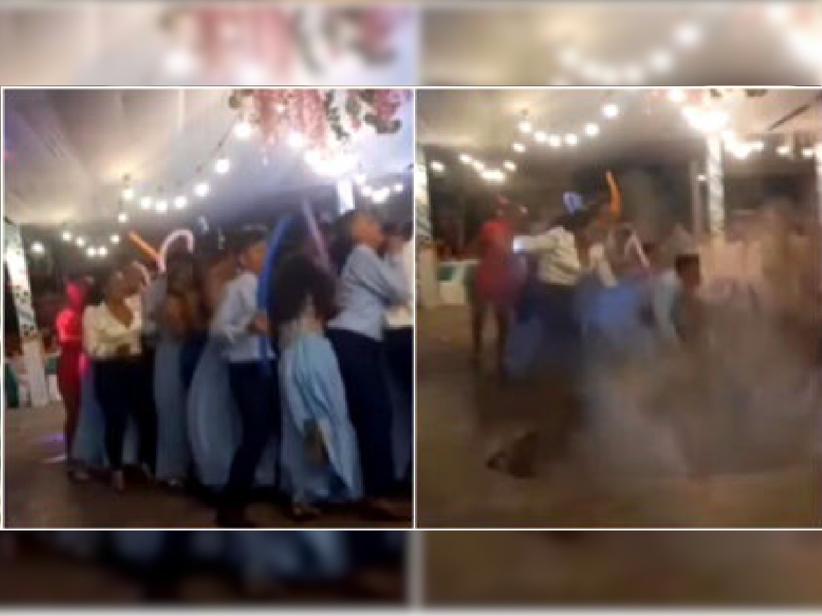 Video: 'पायाखालची जमीन सरकरली' ही म्हण ऐकली असेल, आता प्रत्यक्ष बघा... नाचता नाचता 25 विद्यार्थी गाडले गेले title=