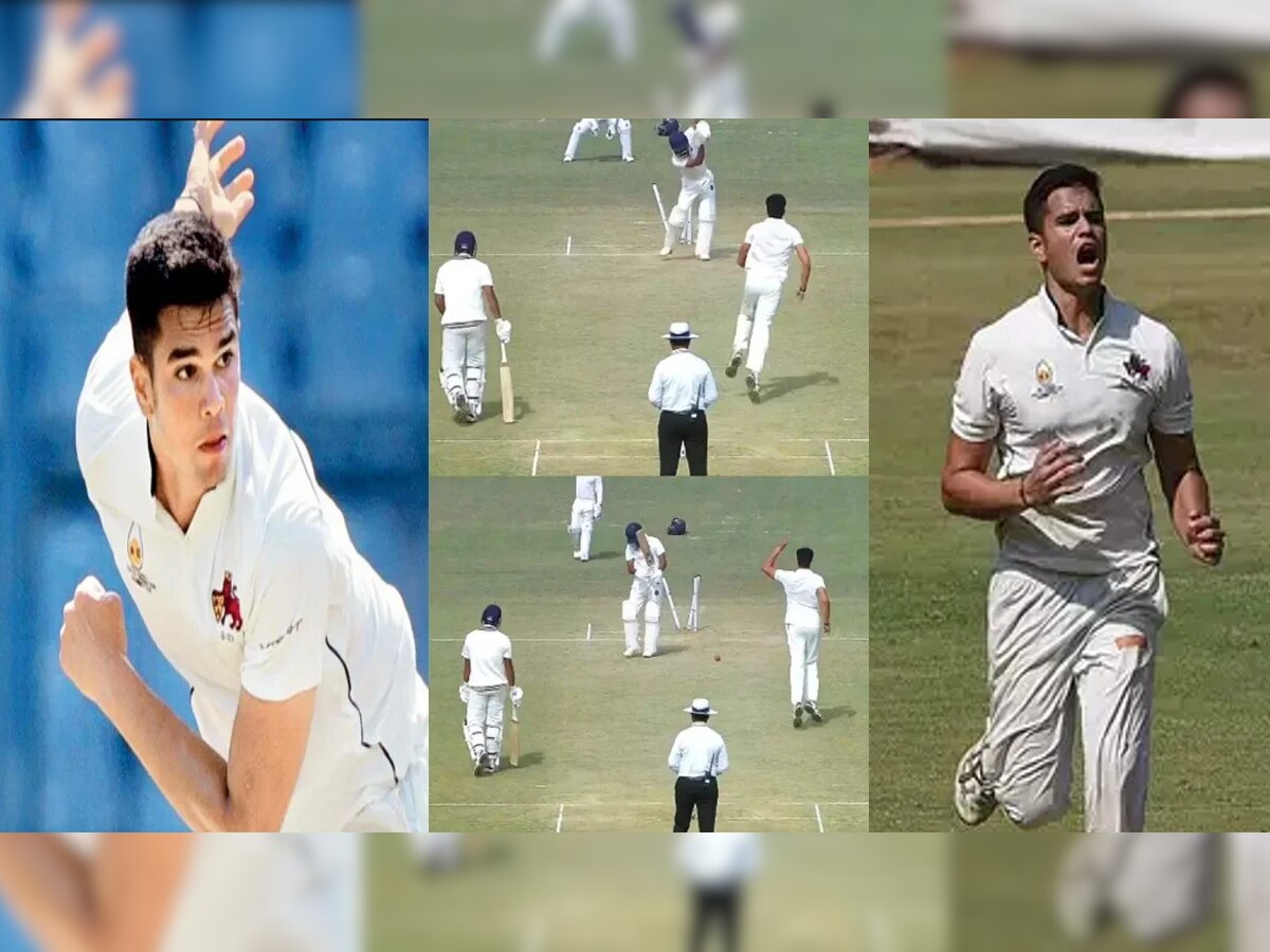 रणजीमध्ये Arjun Tendulkar नावाचं वादळ काही थांबेना; स्विंगने उडवली दाणादाण title=