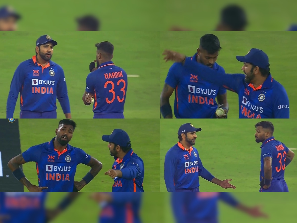 Hardik Pandya काही सुधरेना! शिवीगाळ प्रकरणानंतर आता थेट Rohit Sharma शी भिडला, Video व्हायरल title=