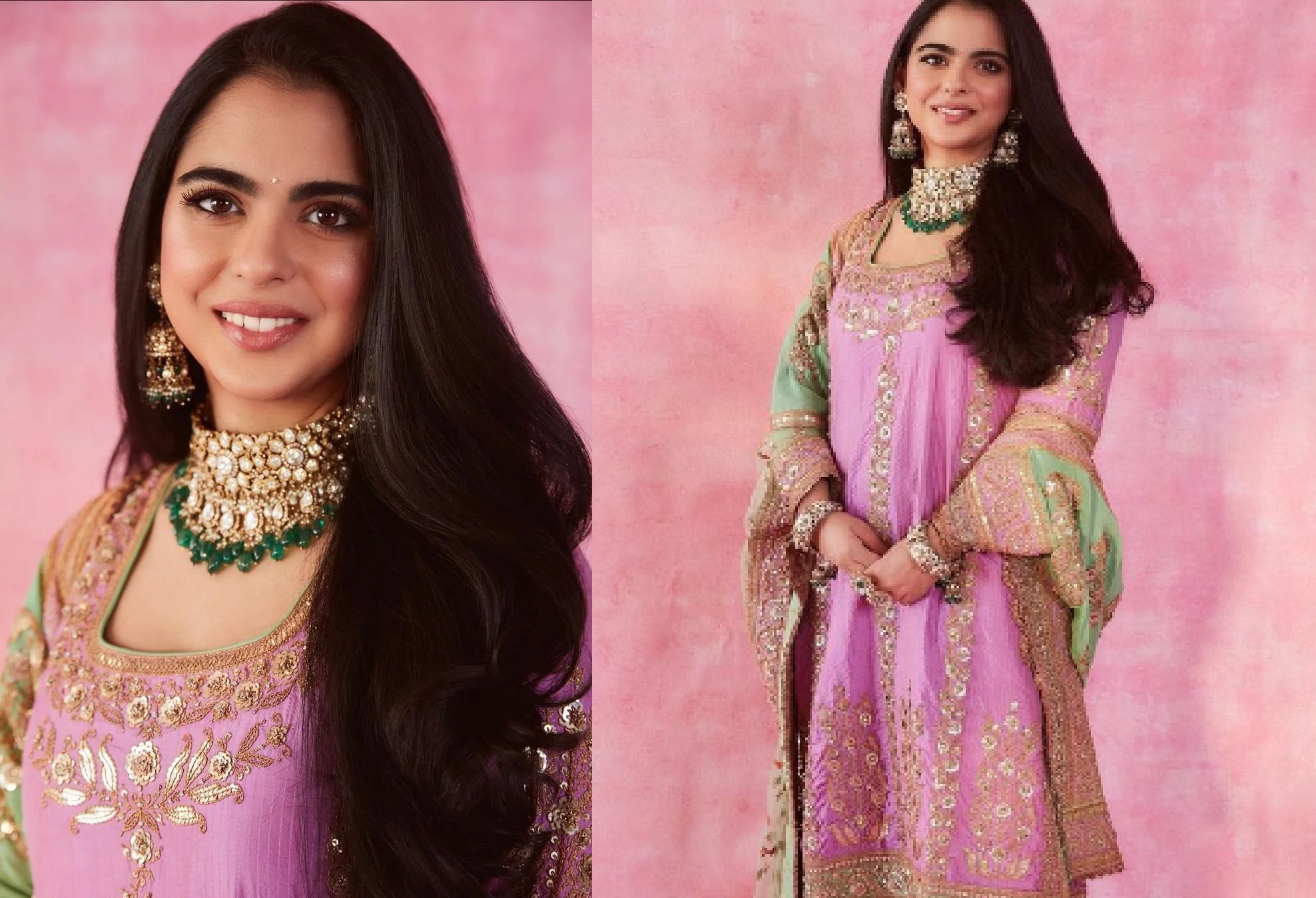 isha ambani wedding look