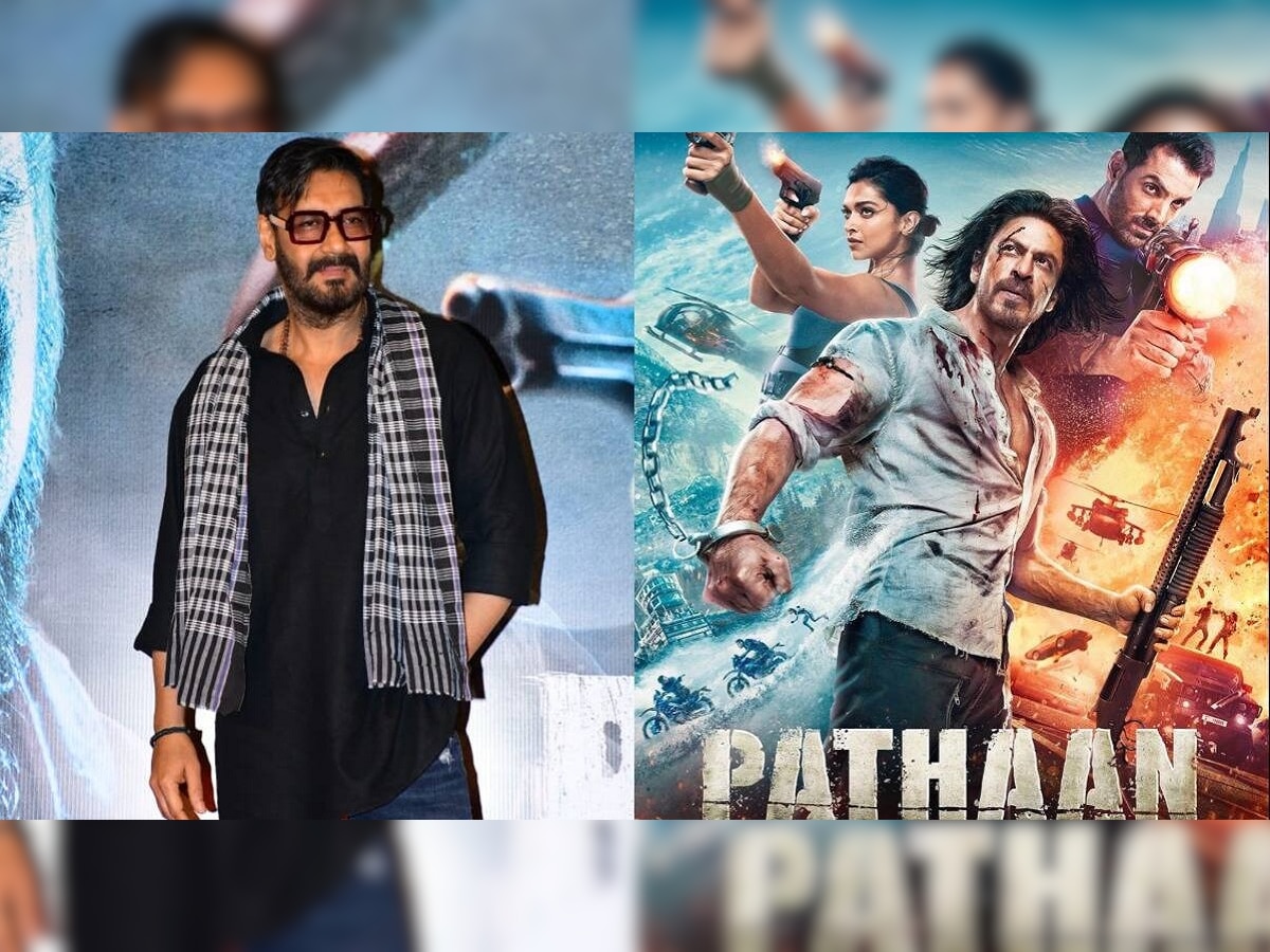 Ajay Devgan on Pathaan: शाहरुखच्या 'पठाण' चित्रपटाबद्दल अजय देवगणचं मोठं विधान, म्हणाला "जे काही वाचलंय त्यानुसार...." title=