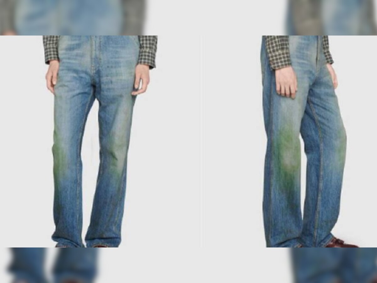 Stained Jeans: 'या' मळकटलेल्या जीन्सची किंमत माहिती आहे? या किंमतीत येईल iPhone 14  title=