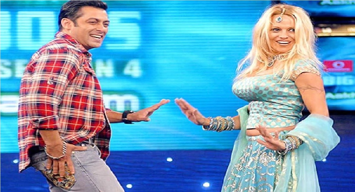 Pamela Anderson and Salman Khan in india
