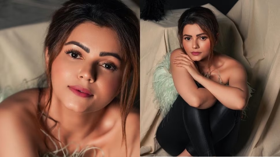 Rubina Dilaik bold Photoshoot viral in short hair and blue jacket