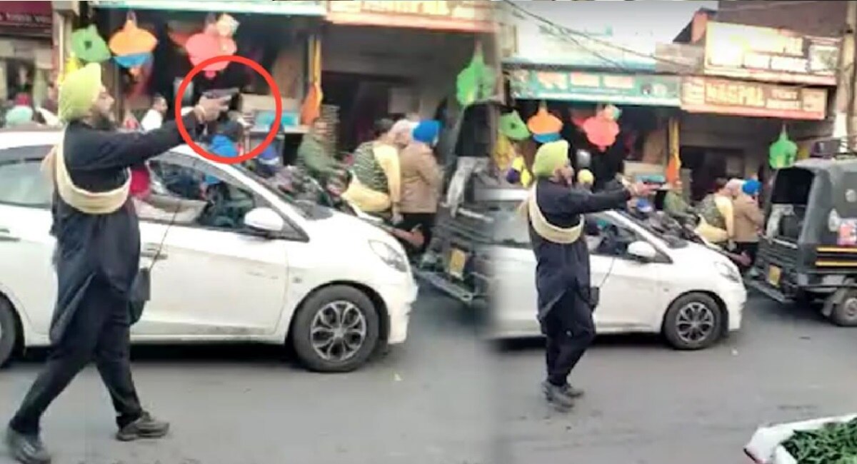 Video: Traffic Jam पाहून त्याने रस्त्याच्या मध्यभागी उभं राहून खिशातून Pistol काढली अन्...