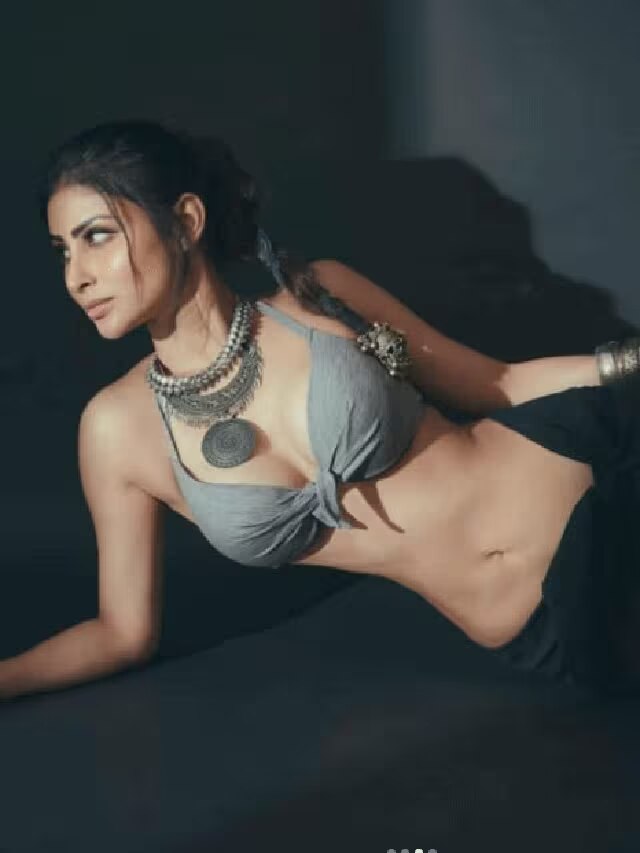 Bollywood Actress Mouni Roy grabs attention in grey Bralette Top watch photos 