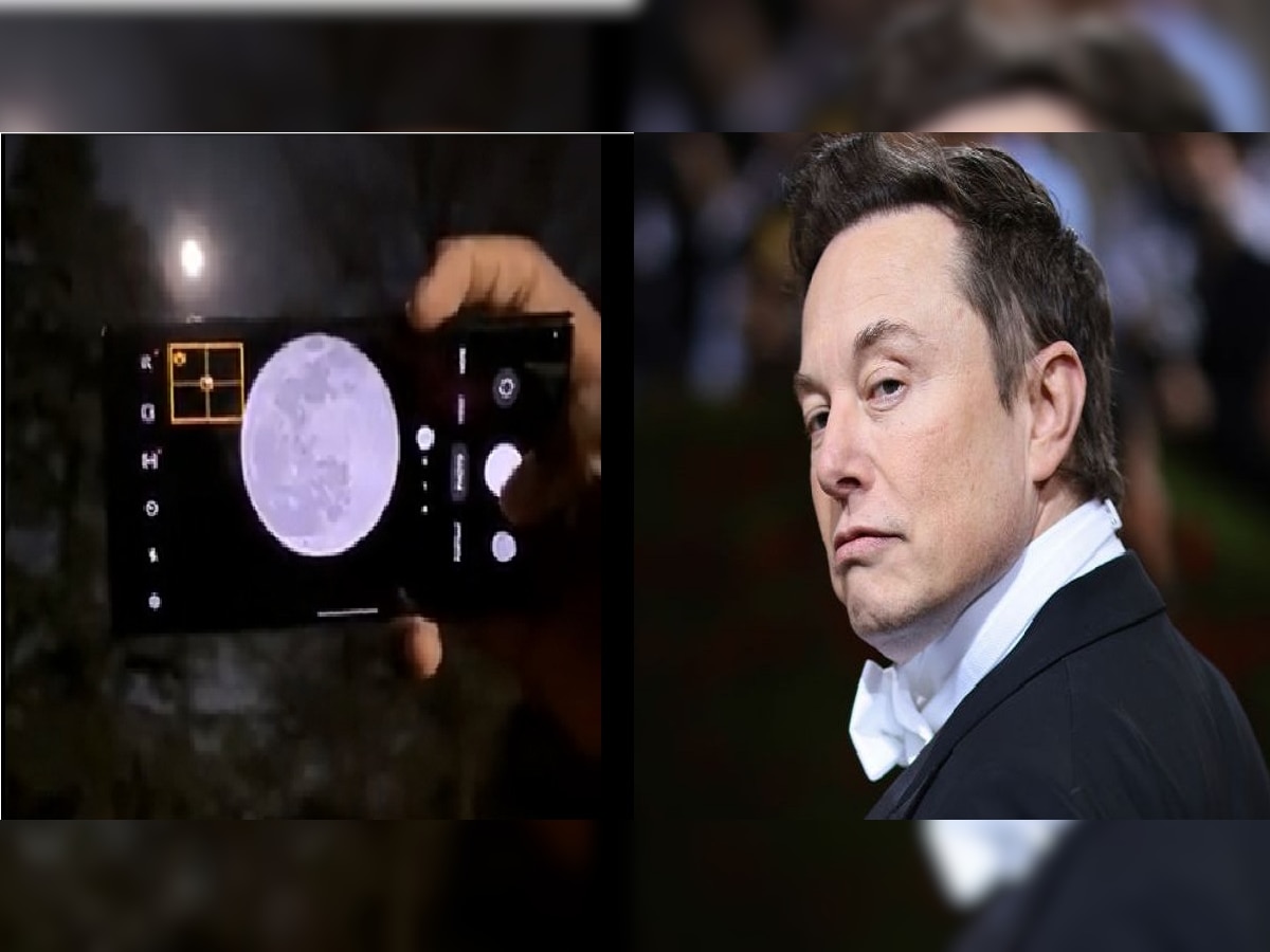 Galaxy S23 Ultra : Samsung च्या मोबाईलमधून चंद्राचा इतका अप्रतिम फोटो काढला की... Elon Musk ही शॉक झाले title=