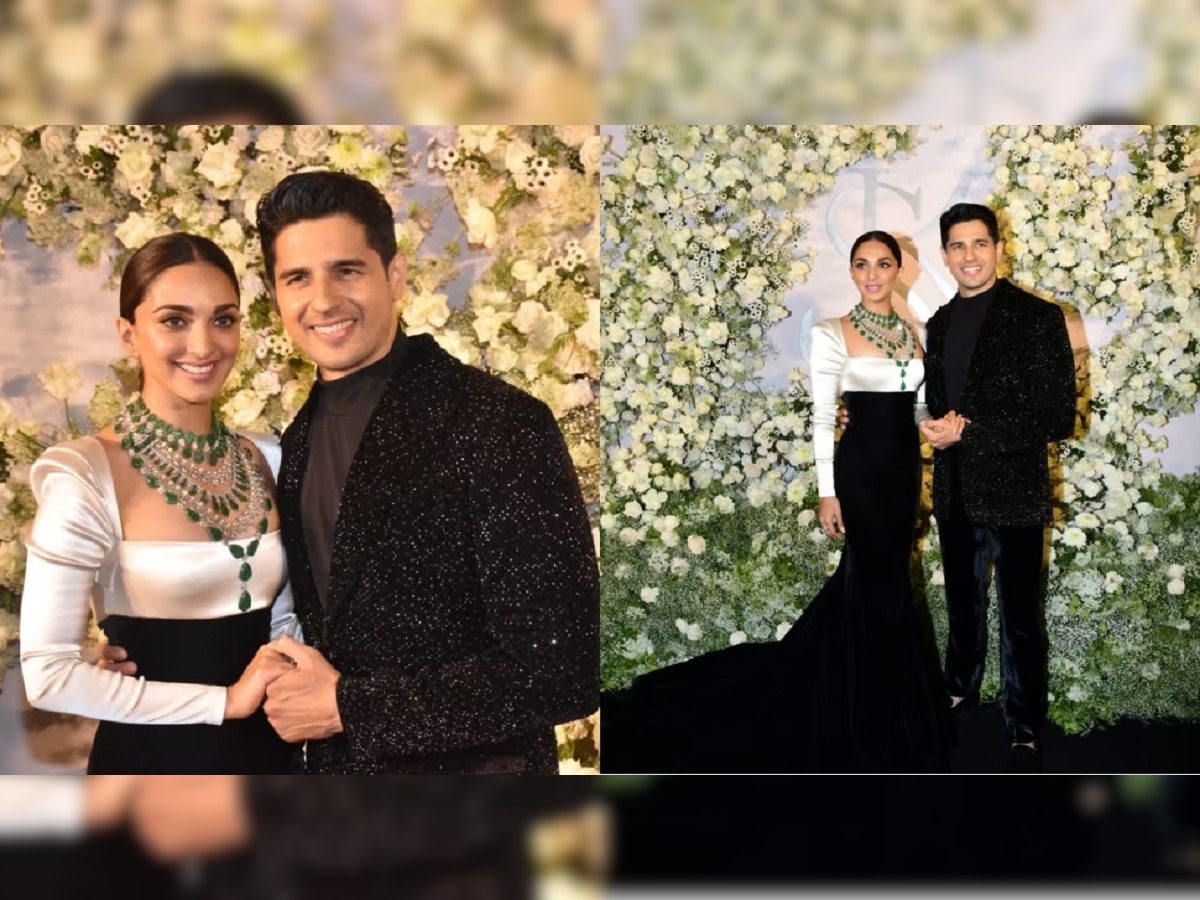 Sidharth Kiara Reception : सिद्धार्थ मल्होत्रा-कियारा अडवाणीचं ब्लॅक कलरमध्ये Twining; रिसेप्शनला कोणासोबत कोण आलं पाहिलं का? पाहा VIDEO title=