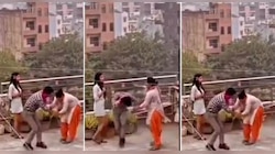 Viral Video : प्रेयसीला भेटण्यासाठी प्रियकर पोहोचला गच्चीवर अन् मग...