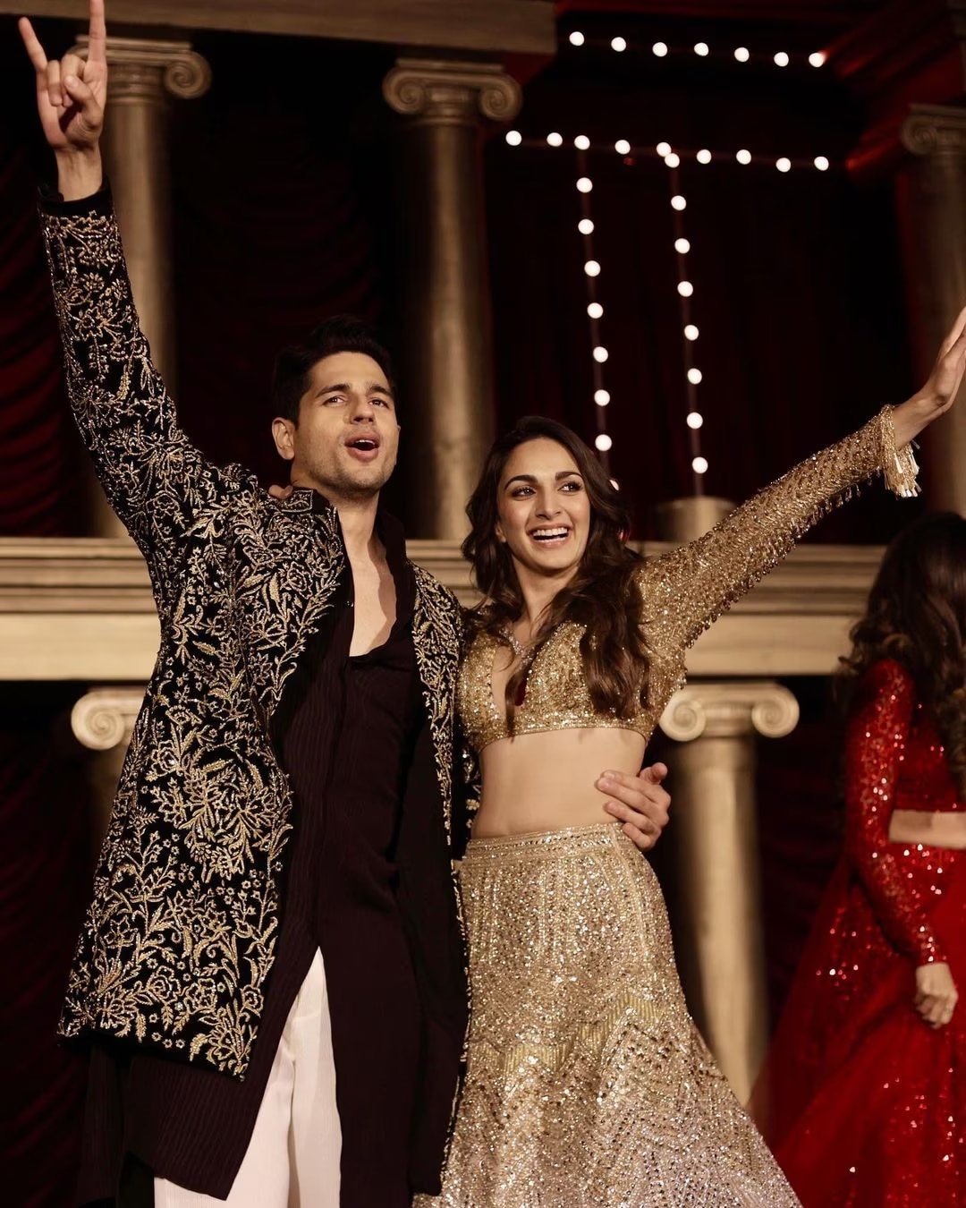 Bollywood Celebrities Kiara Advani Sidharth Malhotra Sangeet photos 