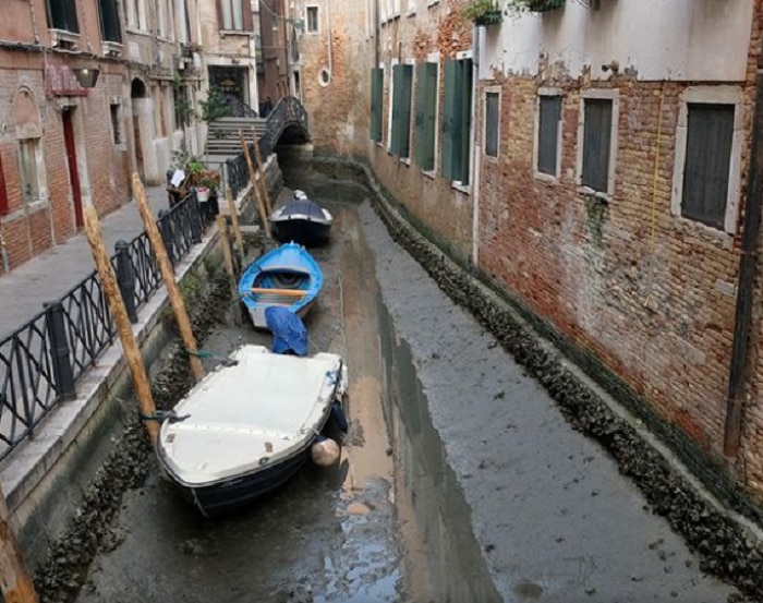 Italy drought results in dry Venice canals latest world news 