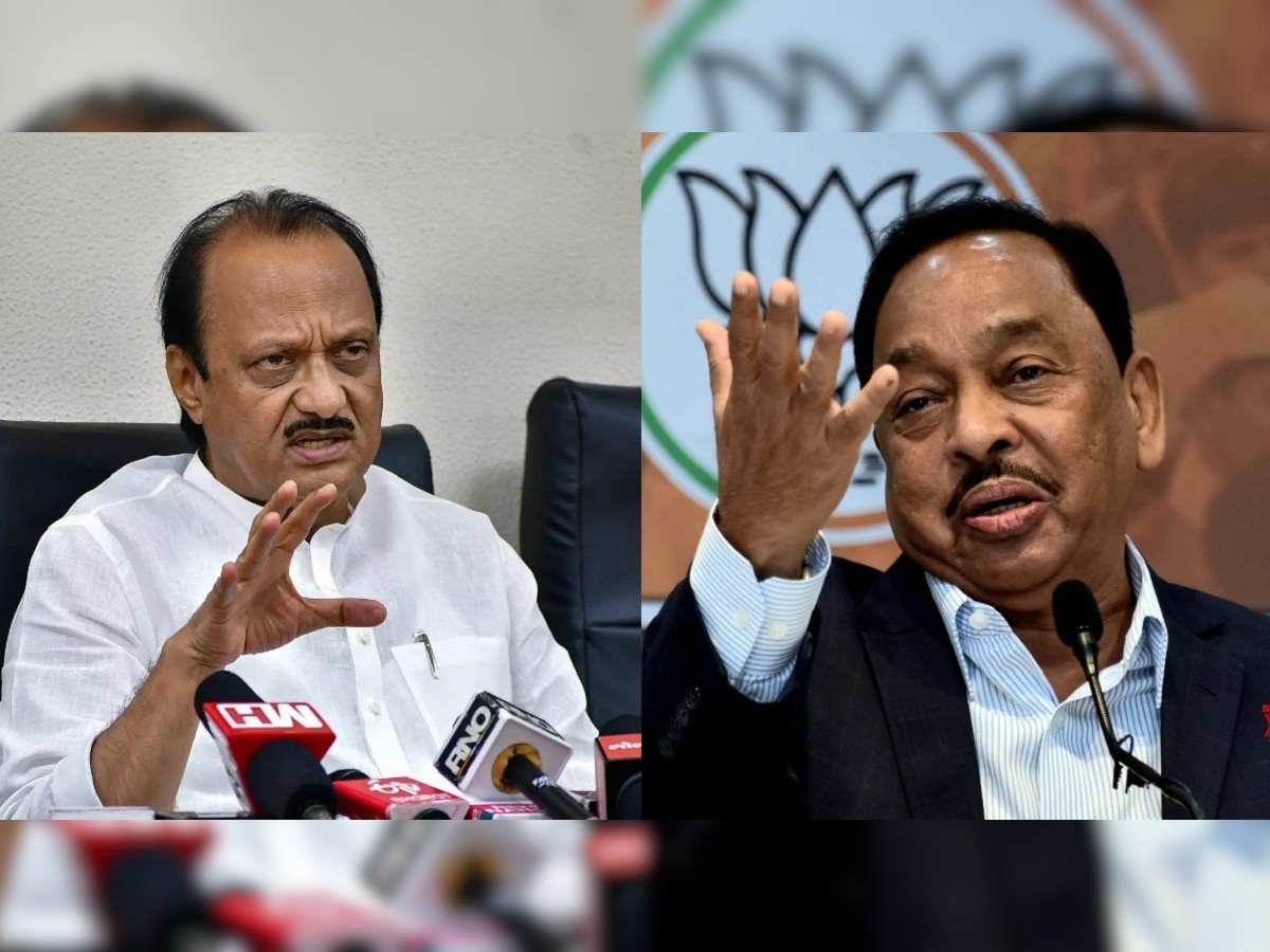 Ajit Pawar on Narayan Rane: घड्याळ की कमळ? कोणाचं पारडं ठरणार जड? अजित पवारांनी स्वीकारलं नारायण राणेंचं आव्हान title=