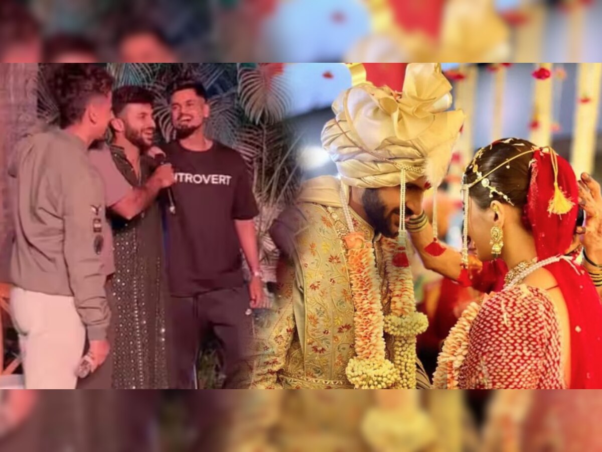 Shardul Thakur Marriage: शार्दुलच्या लग्नात सवंगड्यांचा कल्ला, 'या' खेळाडूनं दाखवलं टॅलेंट; Video आला समोर! title=