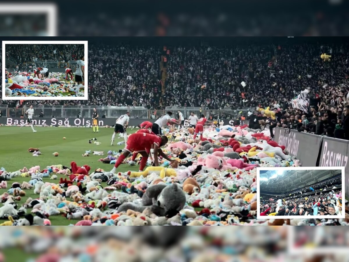 Viral News: ...अन् प्रेक्षकांनी मैदानात Soft Toys चा खच पाडला, कारण समजल्यानंतर डोळ्यात पाणी येईल; पाहा VIDEO title=