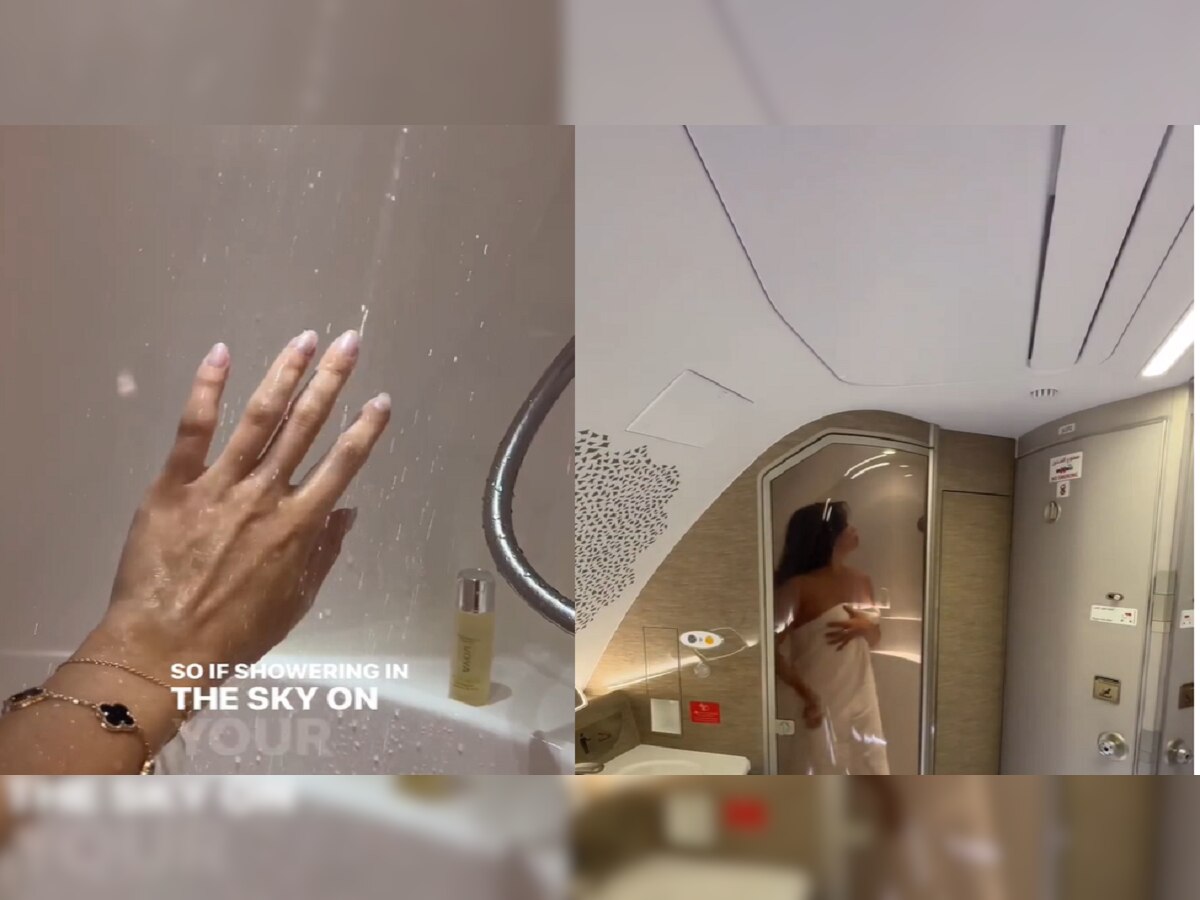 Girl Viral Video : हद्द झाली! तरुणीचा विमानात आंघोळ करतानाचा व्हिडीओ आला समोर... title=