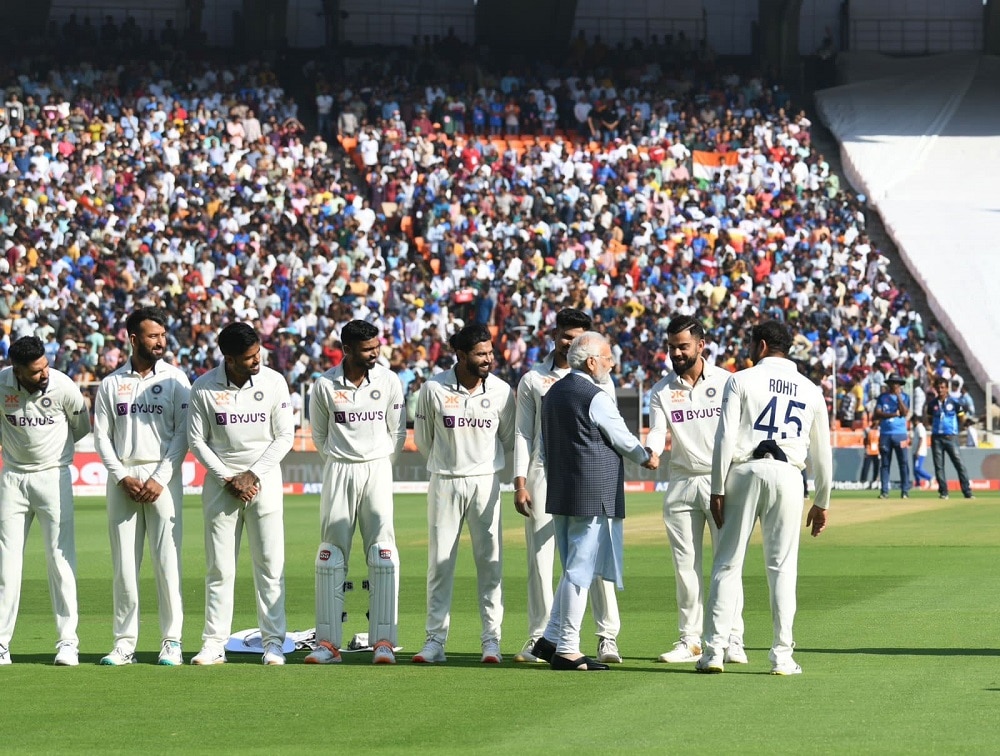 Modi Anthony Albanese In Ahmedabad Stadium