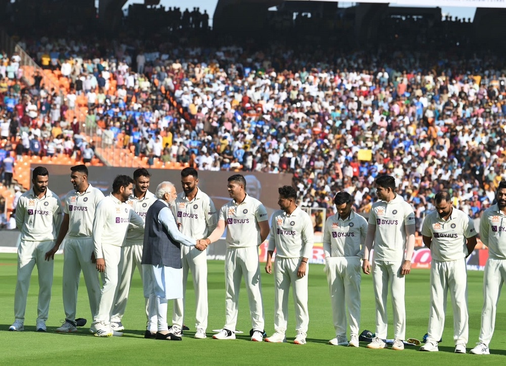 Modi Anthony Albanese In Ahmedabad Stadium