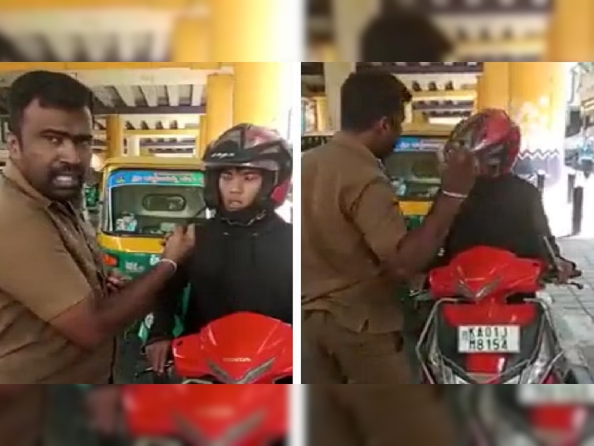 Viral Video: 'तू काय राजा आहे का?, 'रिक्षाचालकाचा भरस्त्यात राडा, तरुणाचं हेल्मेट रस्त्यावर फोडून टाकलं अन् नंतर... title=