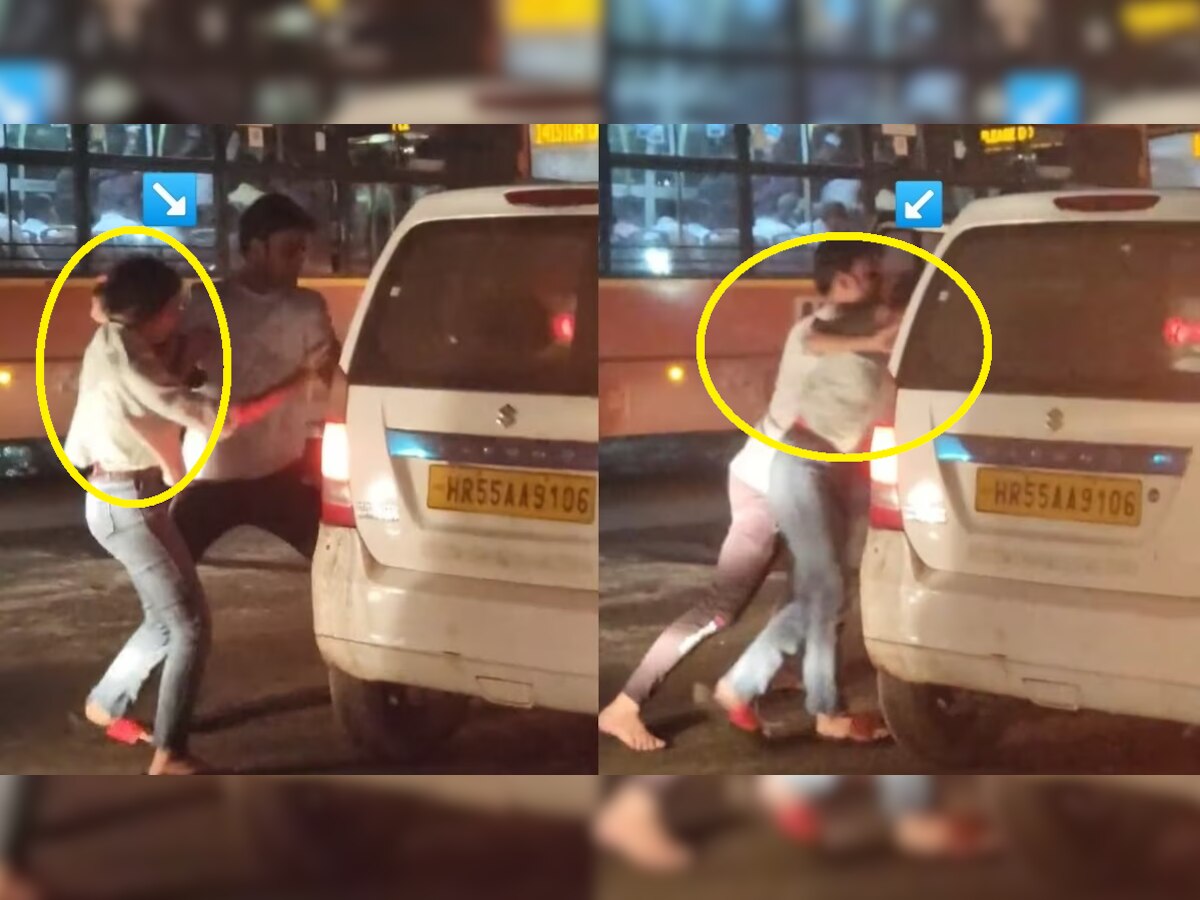 Viral Video : भररस्त्यात तरुणीला फरफटत गाडीतून किडनॅप केलं की...? अखेर सत्य समोर title=
