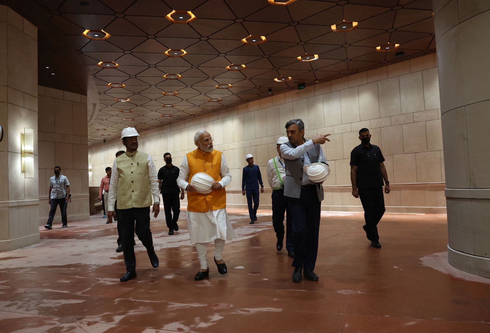 Modi Surprise Visit To Central Vista