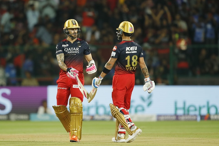 IPL 2023 photos how virat Kohli faf du Plessis plotted RCBs win over MI