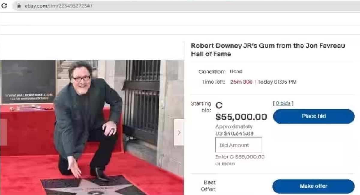 Gum chewed by Robert Downey Jr