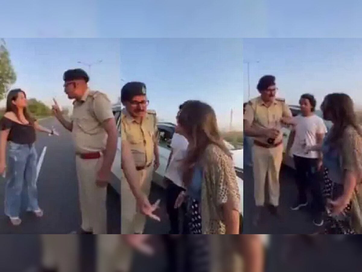 Viral Video : कोल्ड्रिंक्समधून मद्यपान करणाऱ्या तरुणींना पोलिसांनी पकडलं; ती म्हणाली, आईशी बोला नाही तर... title=