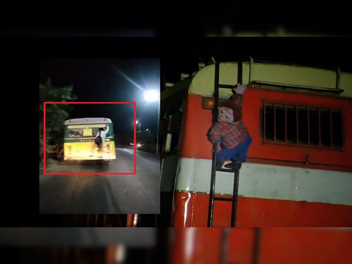 Viral Video: धावत्या बसमध्ये तात्या विंचू सारखा धोकादायक प्रवास; वसईतील व्हिडिओ व्हायरल  title=