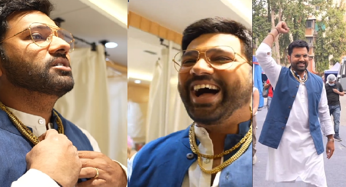 Rohit Sharma new look rohit wear gold jewellery nad politian look must ...