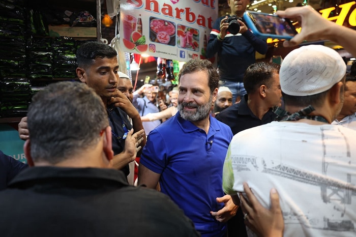 Congress leader Rahul Gandhi visits in Bengali Market photos went viral 