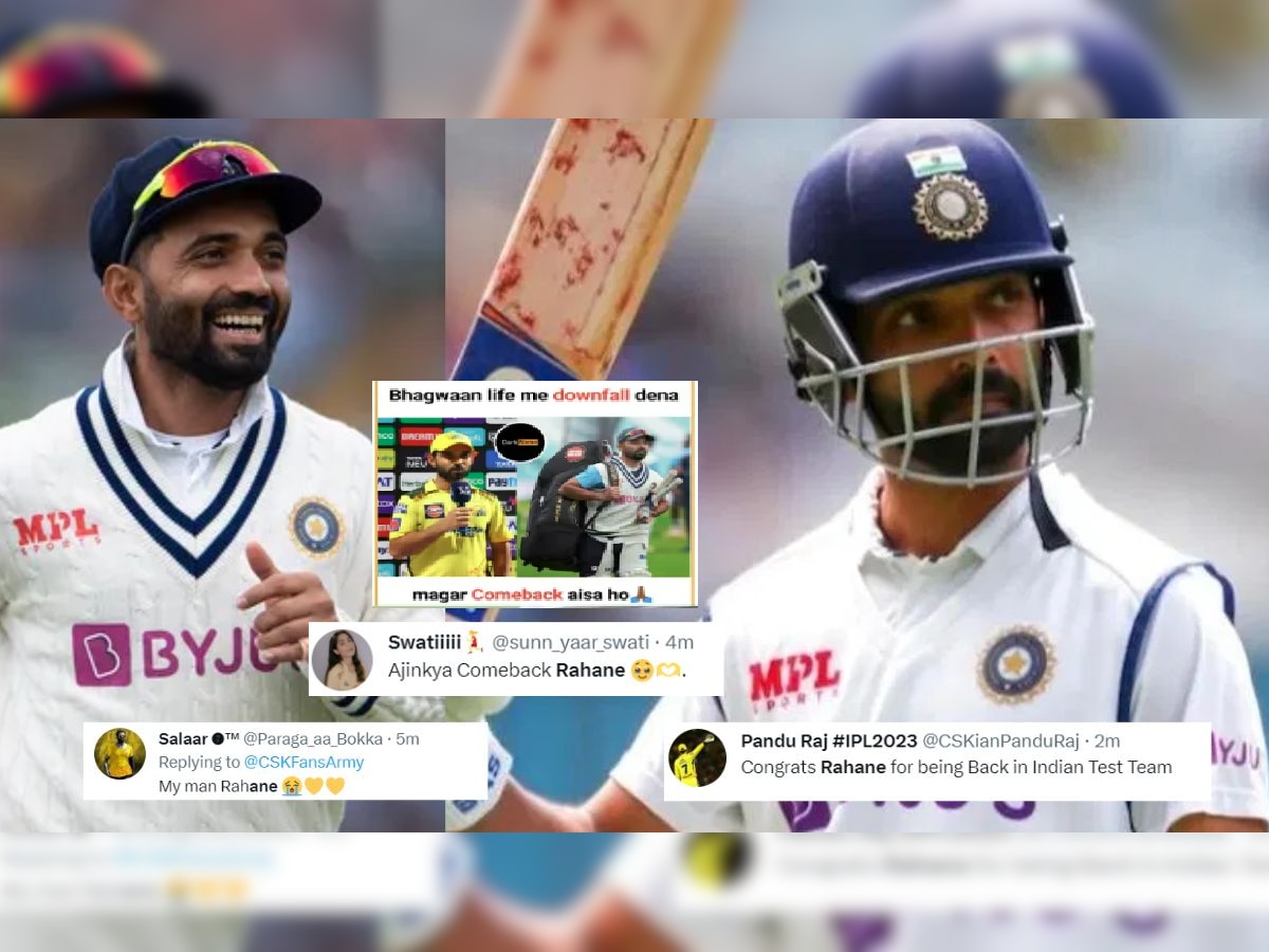 Ajinkya Rahane : रहाणे जिंकवून देणार फायनल...; WTC निवड झाल्यानंतर चाहत्यांचा सोशल मीडियावर धूमाकूळ title=