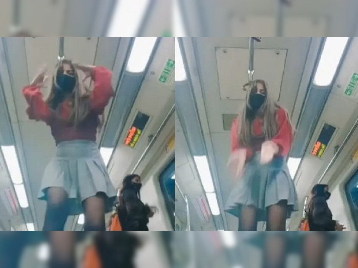 Delhi Metro मधील एका तरुणीचा Video Viral, इंटरनेटवर संताप title=