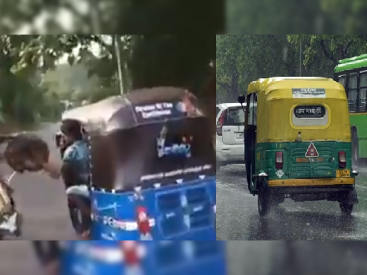 Viral Video : फूल रजनीकांत स्टाईल! चालत्या रिक्षात टायर बदललं, विश्वास बसत नाहीए ना... पाहा Video title=