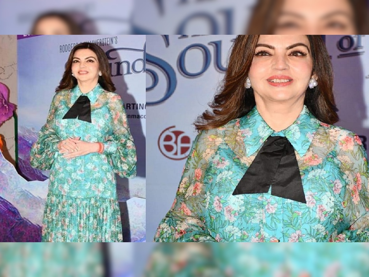 'सासू'बाई जोरात! Nita Ambani यांच्या फ्लोरल गाऊननं वेधलं सगळ्यांचे लक्ष, किंमत वाचून झोपच उडेल... title=