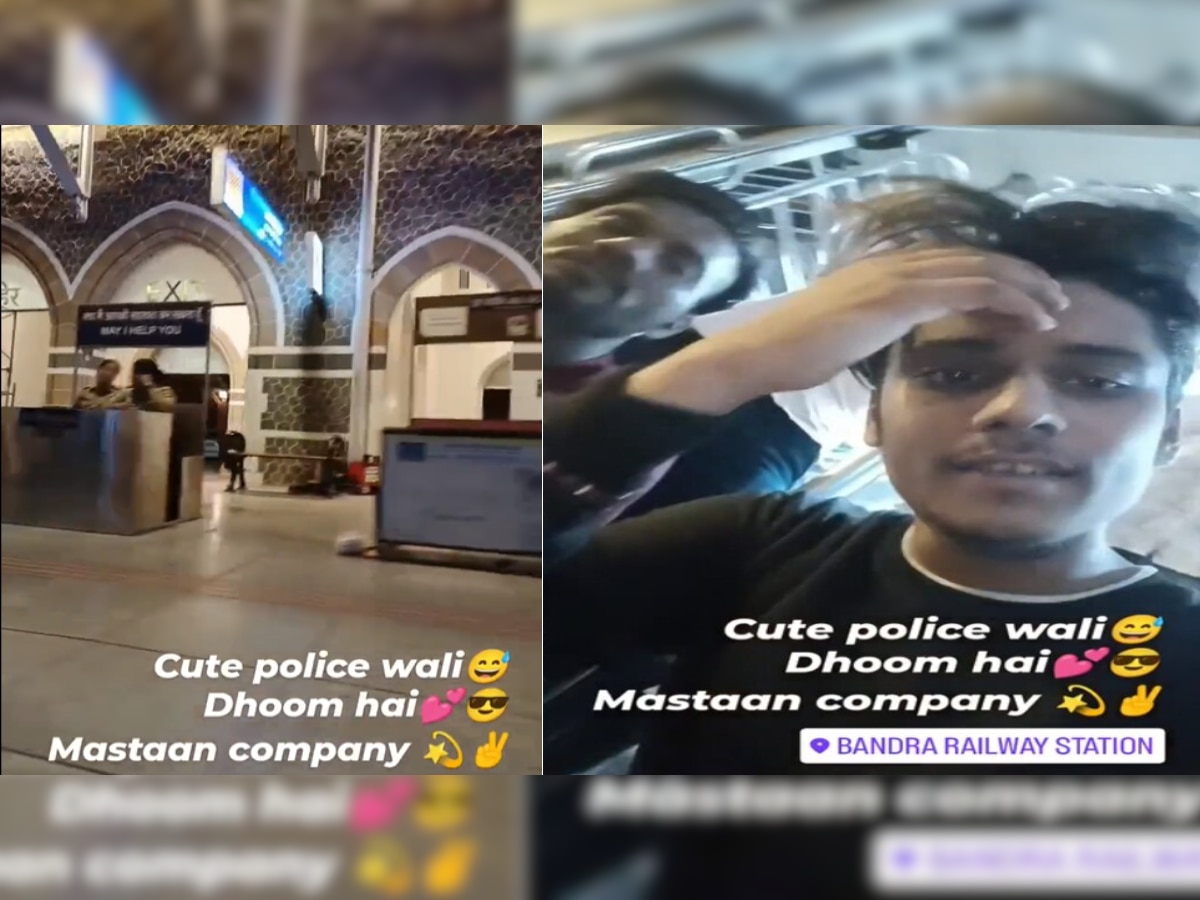 Video : ओ मॅडम आप बहोत... मुंबईत धावत्या ट्रेनमधून तरुणाने काढली महिला पोलिसाची छेड title=