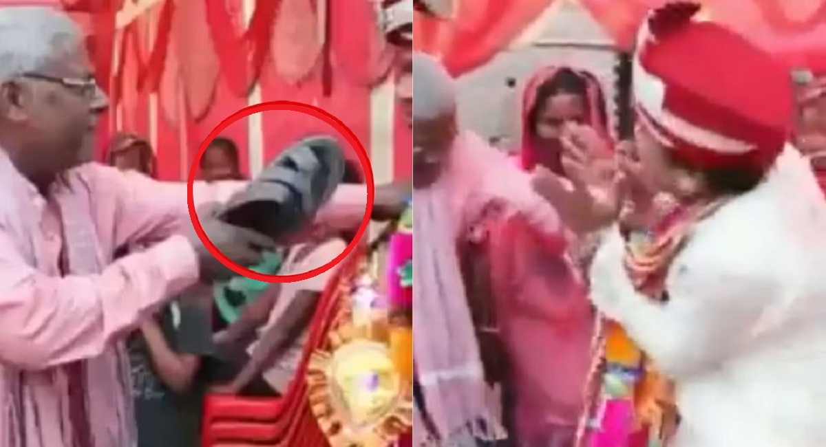 Viral Video: बोहल्यावर चढण्यापूर्वी नवरदेवाची भलतीच मागणी, भर मंडपात सासऱ्याने चपलेने धु धु धुतलं