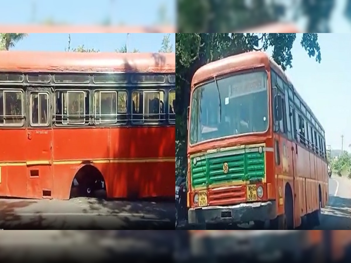 Junnar ST Bus Accident : एसटी मागची दोन्ही चाके निखळली; एक चाक गाडीच्या पुढे गेले आणि... title=