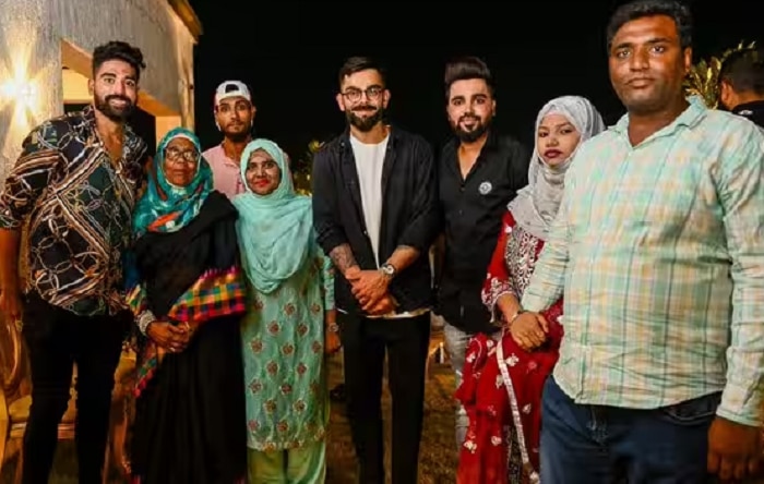 IPL 2023 RCB Teammates visits Mohammed Siraj news home meets his Family In Hyderabad photos 