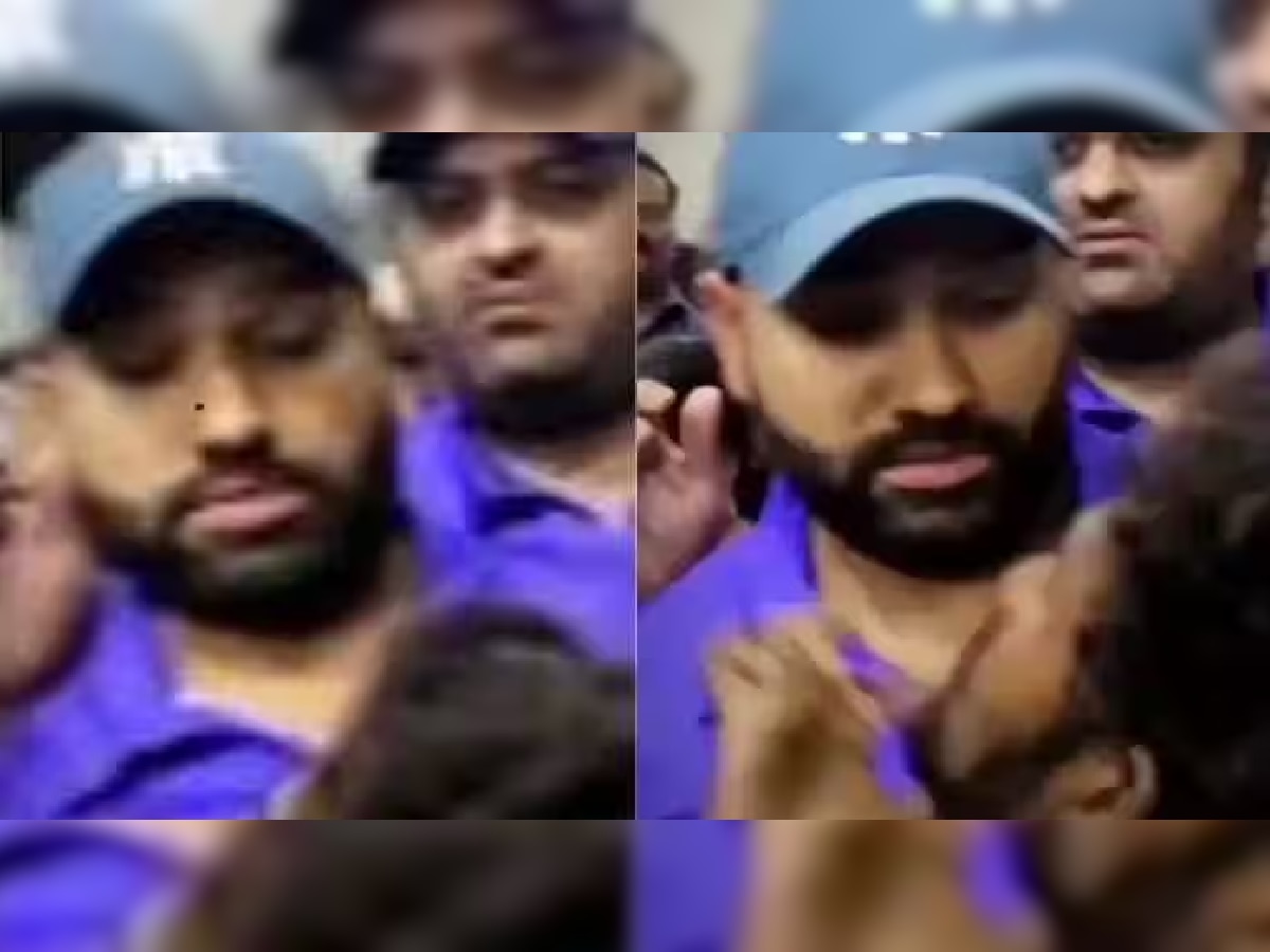 Rohit Sharma : गालावर Kiss कर ना...; मागणी पाहून हैराण रोहित शर्माने केलं असं की...! title=