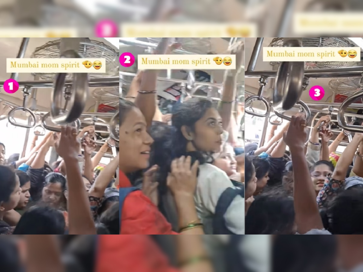 Video: जुगाड की लेकरासाठी आईची धडपड! Mumbai Local च्या Ladies डब्यातील व्हिडीओ पाहून तुम्हीच ठरवा title=